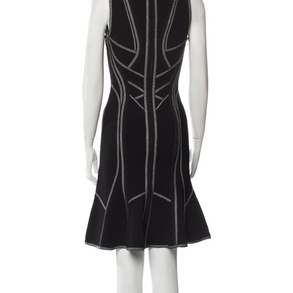 Herve Leger Black and Silver Midi Dress - Picture 3 of 6
